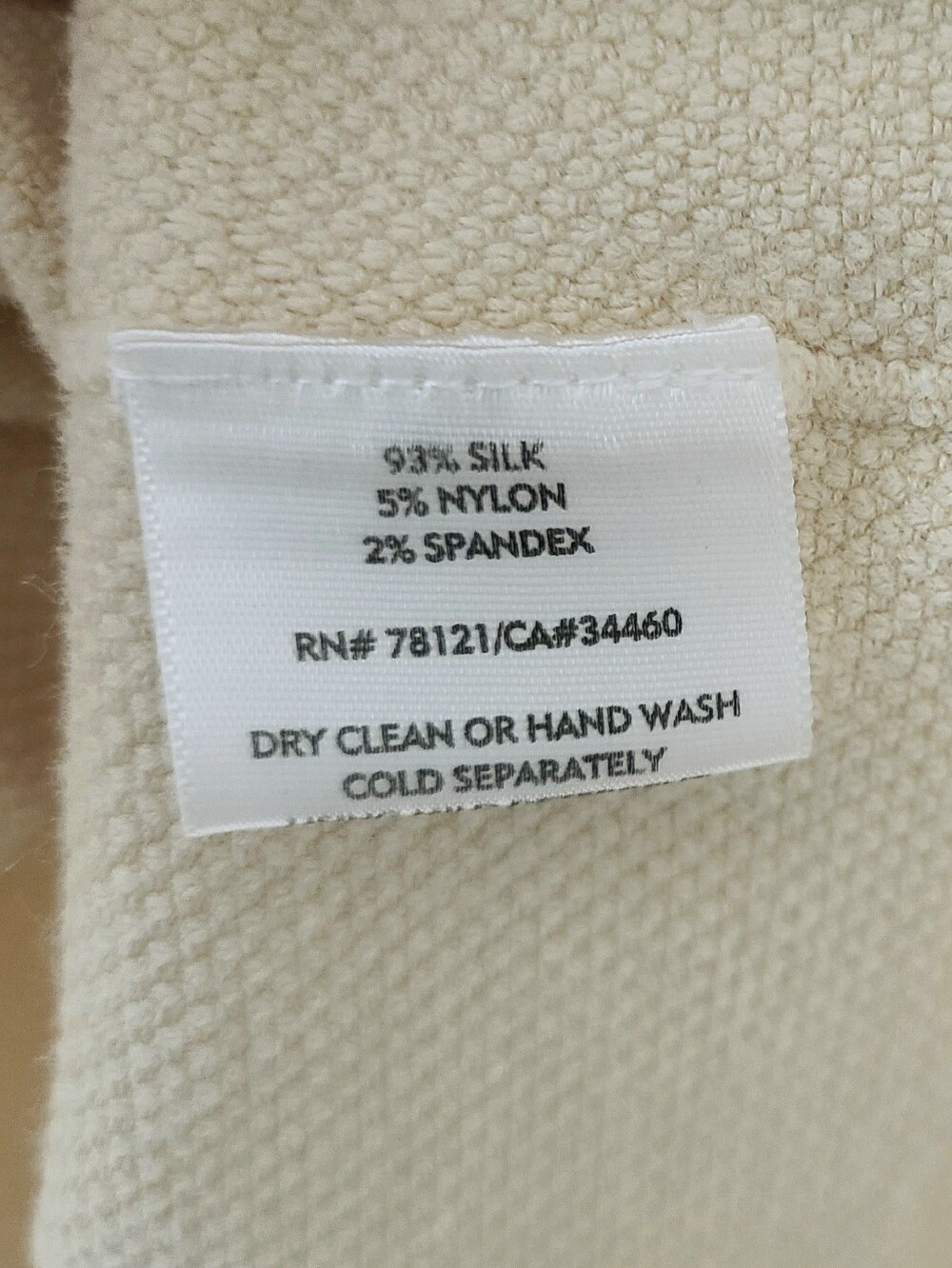 Eileen Fisher Textured Silk Blend Button Front Cardigan Deep Cream Sz S - Picture 7 of 11